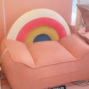 女生卧室粉色彩虹懒人沙发，可爱儿童小沙发，单人双人豆袋小户型沙i.