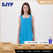 sjyp韩国女装品牌时尚吊带连衣裙女百搭吊带裙无袖背心裙女