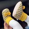 秋冬新生婴儿鞋0-1岁男女宝宝，软底袜2不掉夹棉加厚护脚满月学步鞋