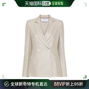 香港直邮harriswharflondon翻领双排扣西装外套a3502pdz