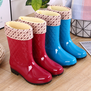 雨鞋中筒雨靴女士秋冬保暖加绒水鞋水靴胶鞋套鞋防水雨鞋
