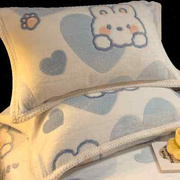 牛奶珊瑚绒枕套一对装48x74cm加厚毛绒枕头套单个枕芯内胆套冬季2
