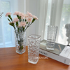 复古小花瓶ins风摆件客厅，插花北欧创意水晶，透明玻璃瓶水培装饰品