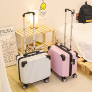 日本小型密码旅行箱男女，轻便行李箱18寸登机箱万向轮拉杆箱小皮箱