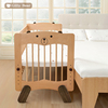 宝宝床婴儿床实木多功能拼接大床可移动新生，bb床带滚轮0-3岁无漆