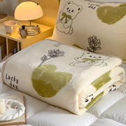 夏季牛奶绒毛毯家用空调毯子单双人珊瑚法兰绒沙发办公室午睡盖毯