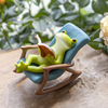 创意动物摇椅摆件可爱小青蛙庭院阳台造景桌面树脂家居装饰品礼物