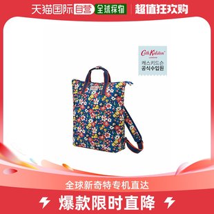 韩国直邮cathkidston双肩背包，男女款蓝色手提印花拉链大容量休闲