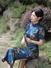 2024夏传统优雅修身中国风走秀旗袍长款夏改良复古女性感短袖