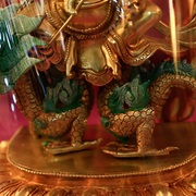 48cm尼泊尔进口纯铜佛像白财神(白财神)佛像，藏传佛像室内供奉佛像高