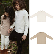 fw21韩国童装bienabien儿童镂花长袖纯色，打底衫上衣