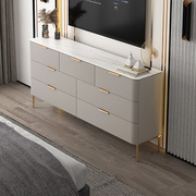 轻奢岩板卧室电视柜，现代简约实木客厅抽屉柜，家用电视机柜储物柜子