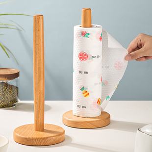创意纸巾架榉木纸巾架卷纸神器，厨房卷纸收纳架家用实木立式置物架