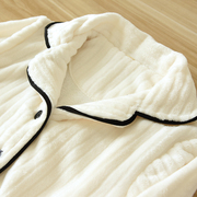 珊瑚绒睡衣女款冬季2022年保暖法兰绒情侣套装，大码男士家居服