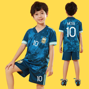阿根廷球衣定制儿童足球，服套装男孩10号梅西中童运动训练服小孩