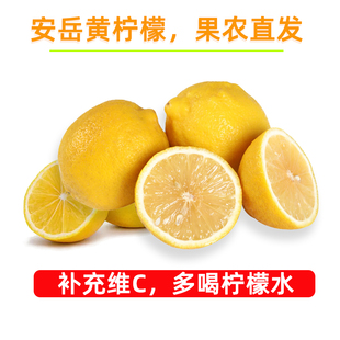 新鲜黄柠檬补充VC安岳产地直发一级果个大皮薄汁水充足鲜果