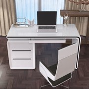 电脑桌台式家用小户型卧室，简约烤漆学习办公桌白色笔记本简易书桌