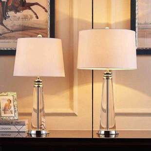 定制现代简约欧式水晶台灯装饰床头灯创意酒店大台灯时尚客厅卧室