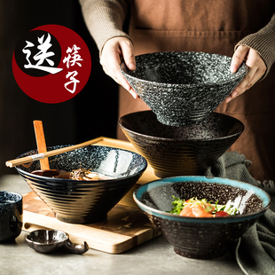 日式拉面碗餐具套装吃面大碗家用面碗商用饺子汤碗大号碗盘陶瓷碗