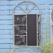 户外铁艺复古墙面挂件花园，客厅背景假窗户壁挂装饰品花槽黑板墙饰
