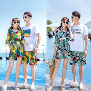 情侣装夏装2023泰国三亚旅游度假海边男女短袖上衣短裤沙滩装套装