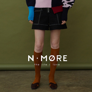 nmore设计师品牌，秋冬高腰魔力，瘦身牛仔短裤