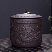 紫砂茶叶罐大号复古密封罐防潮家用一斤装陶瓷，存茶罐普洱散茶叶盒