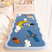 儿童房间床边地毯卡通客厅卧室，床前毛绒脚垫冬天加厚可机洗地垫