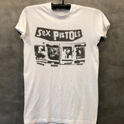 Sex Pistols性手乐队朋克复古摇滚短袖vintage纯棉圆领男女T恤