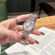 艾奇2023水钻圆盘钢带手表，气质时尚日历，石英表休闲女士腕表