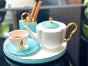 高端艾兰瓷茶壶单壶定制英式下午茶具骨瓷红茶杯英式套装陶瓷欧式