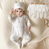 春秋季儿童连体衣婴儿长袖，哈衣男女宝宝圆领打底衫，套装婴儿家居服