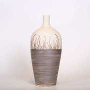 创意中式摆件家居客厅酒柜插花手绘陶瓷花瓶三件套软装工艺品