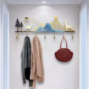 新中式创意玄关钥匙收纳挂钩衣帽钩墙面墙上装饰现代家居壁饰挂件