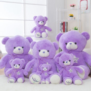 紫色薰衣草小熊毛绒玩具抱抱熊泰迪熊布娃娃女生生日七夕圣诞礼物