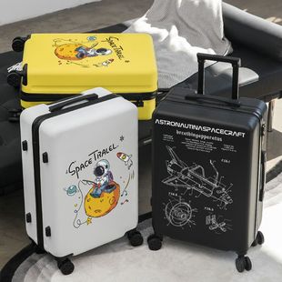 NASA行李箱女男拉杆箱万向轮超轻可爱卡通旅行箱包密码皮箱子