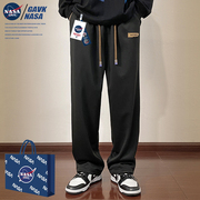 NASA GAVK2023秋冬季潮流运动修身九分长裤子男女同款情侣卫裤女