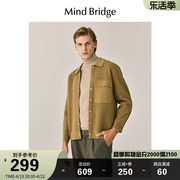 MB MindBridge秋季Polo领针织开衫2023羊毛混纺夹克男士外套