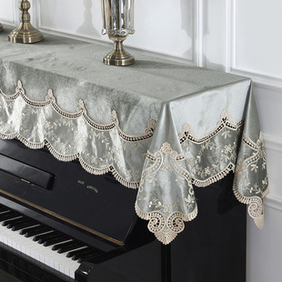 现代简约钢琴罩半罩钢琴巾全罩防尘钢琴凳套罩北欧钢琴布盖布