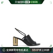 香港直邮Lanvin 朗雯 女士Lanvin 金属色鞋跟踝带凉鞋
