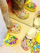 儿童手绘涂色洞洞鞋手工diy亲子空白填色幼儿园鞋子涂鸦创意制作