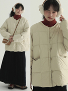 稀有rare羽绒服女短款圆领冬季韩版宽松加厚外套棉衣，糖果色面包服