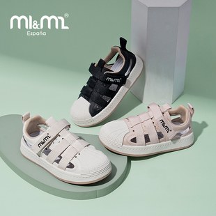 m1m2西班牙童鞋儿童贝壳头，凉鞋夏季魔术，贴透气镂空时尚潮板鞋