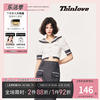 tbinlove(坠入爱河)原创设计夏季两件套t恤+半身裙套装裙女
