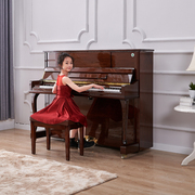 星海立式钢琴XU-21FA棕色专业初学考级演奏通用121cm88键实木钢琴