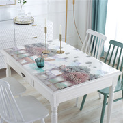 透明软玻璃pvc桌布，防水防烫免洗胶垫，塑料餐桌垫茶几水晶磨砂台布