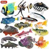 仿真动物模型海洋鱼类金鱼食人鱼飞鱼河豚鱼石头鱼蝴蝶鱼儿童玩具