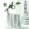 现代陶瓷白色花瓶光滑满天星水培花器简约客厅干假花插花家居摆件