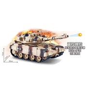 五通遥控坦克车模型玩具男孩军事迷T90装甲坦克汽车发射旋转灯光
