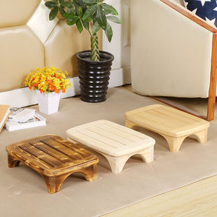 （）实木床脚凳床边搁脚凳矮凳木踏板浴室木垫防滑木垫脚踏凳垫高